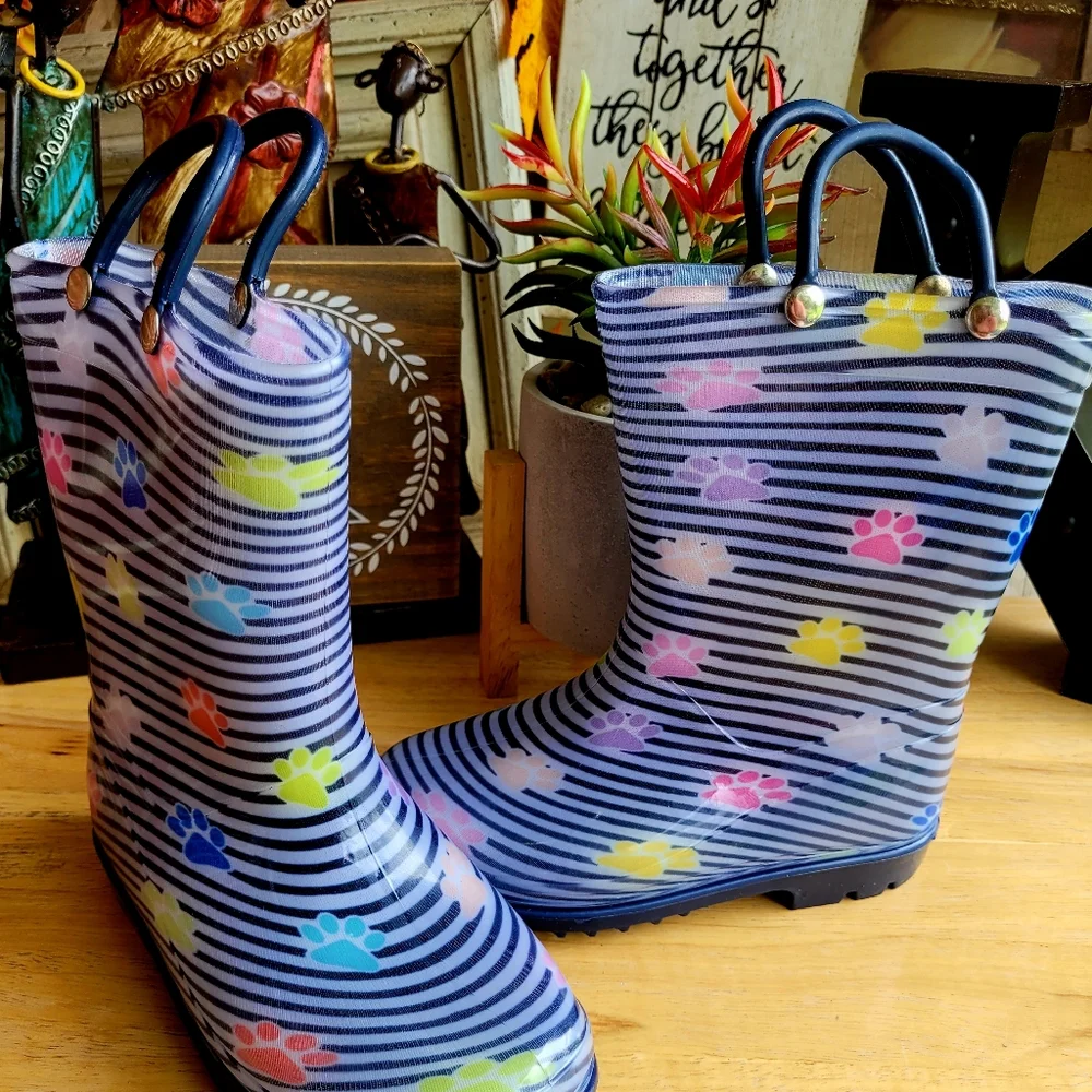 Waterproof Kids Printed Rain Boots